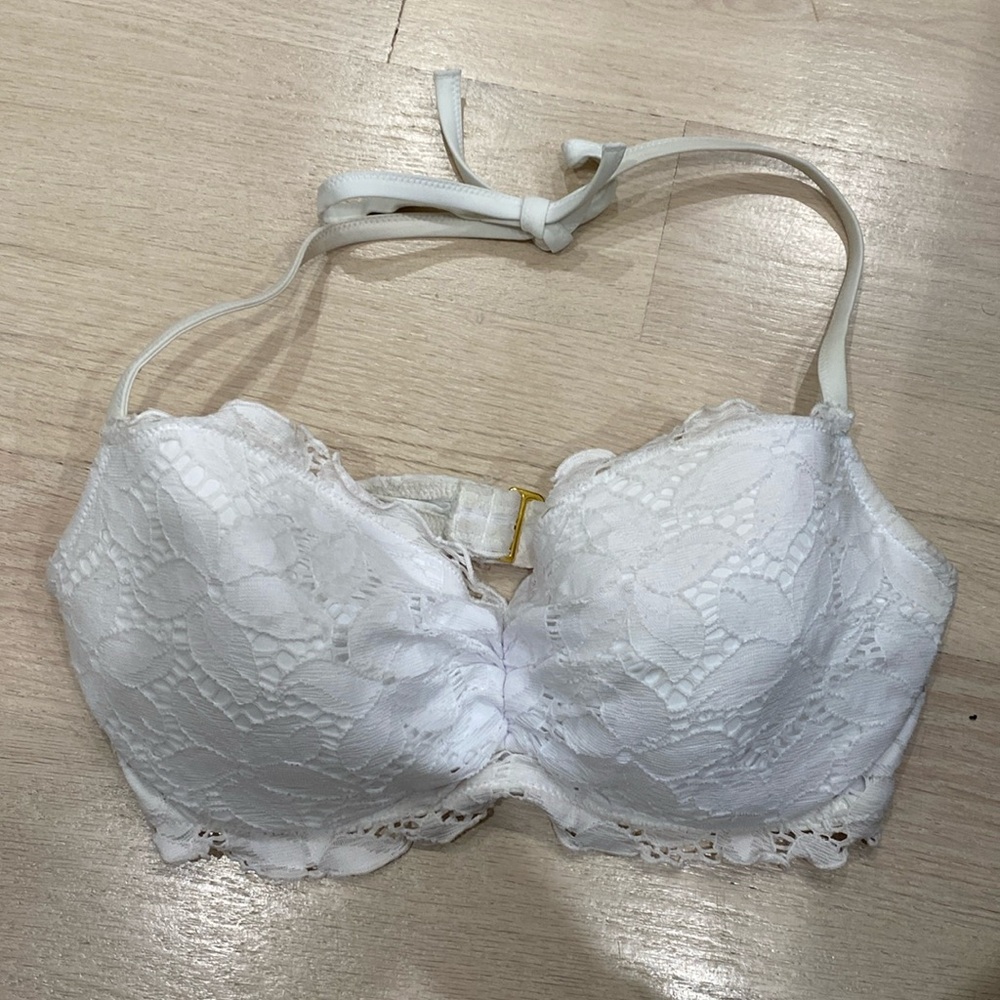 Victoria’s Secret White Lace Bikini Top - 36D